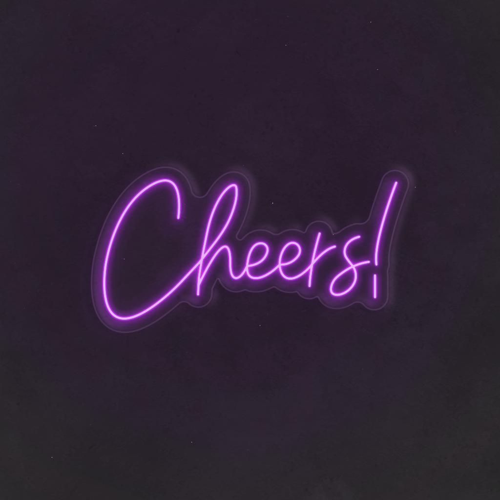 Scritta neon Cheers !