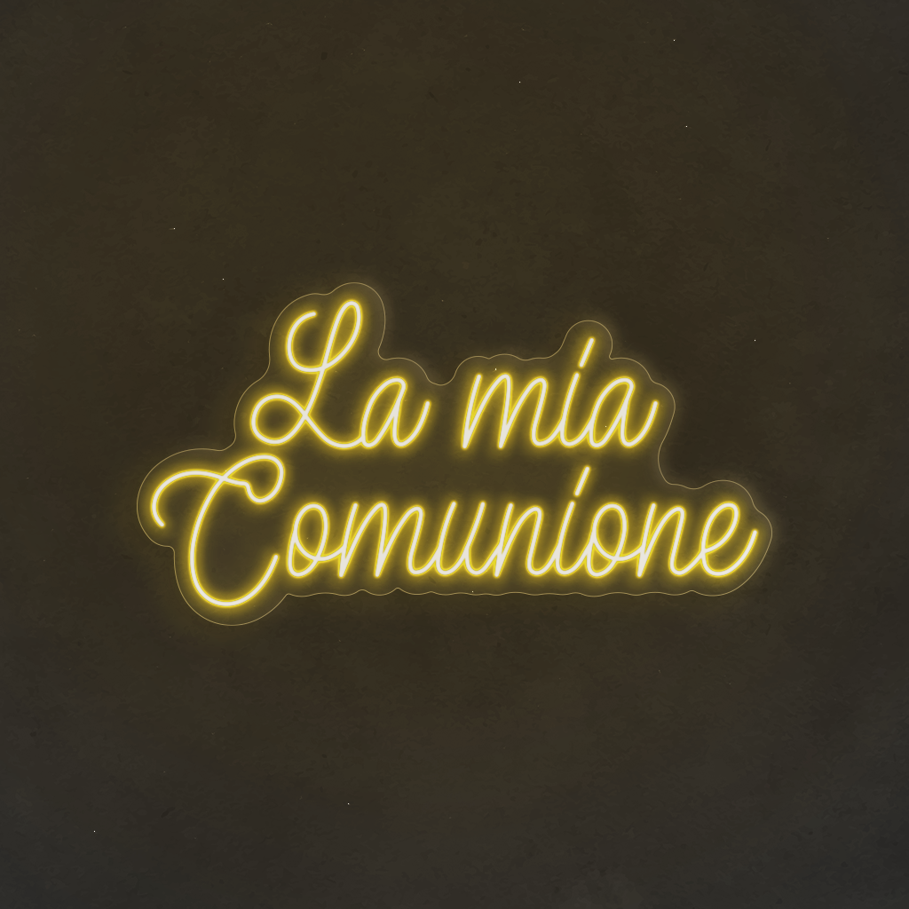 Scritta neon La mia comunione