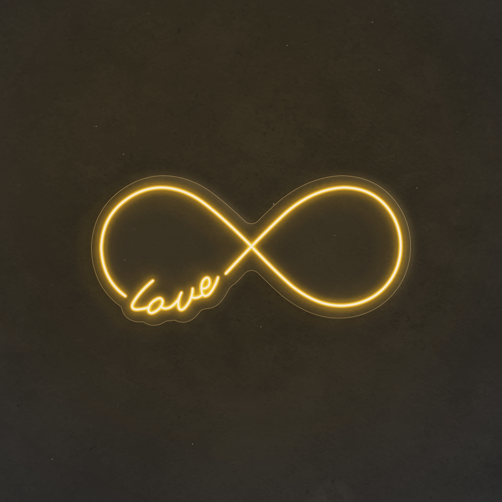 Scritta neon Love infinito