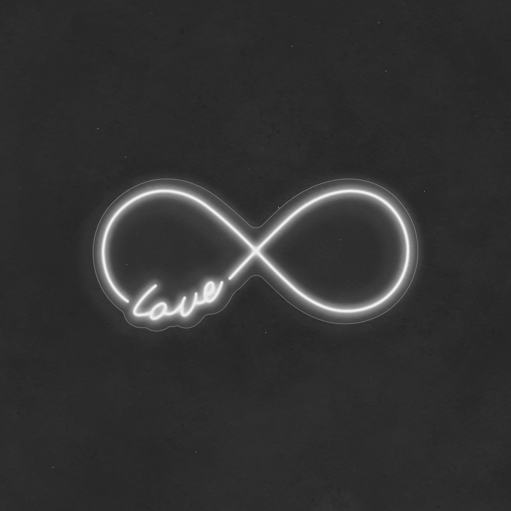 Scritta neon Love infinito