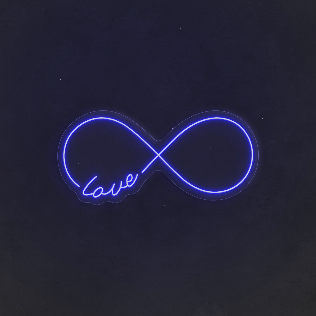 Scritta neon Love infinito