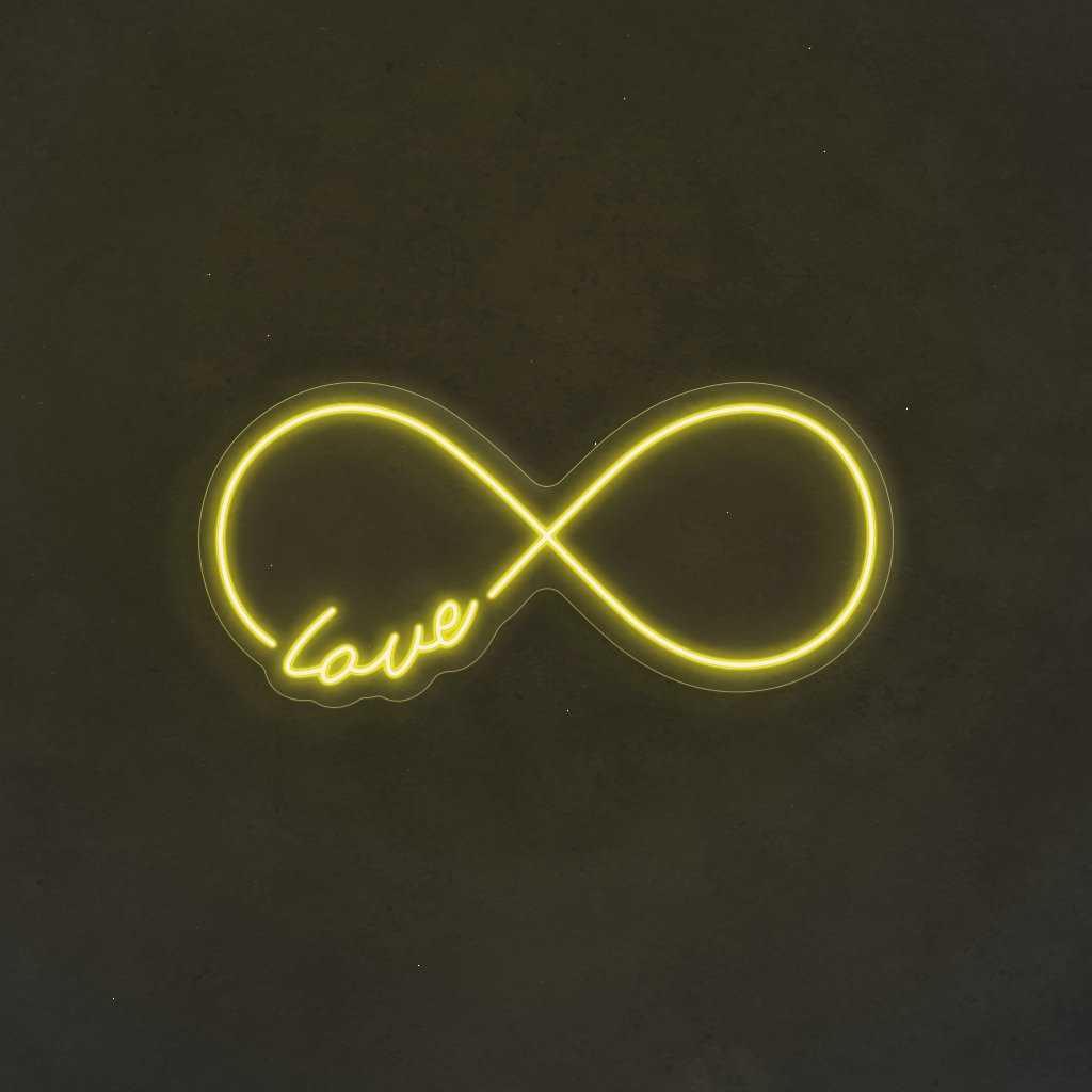 Scritta neon Love infinito