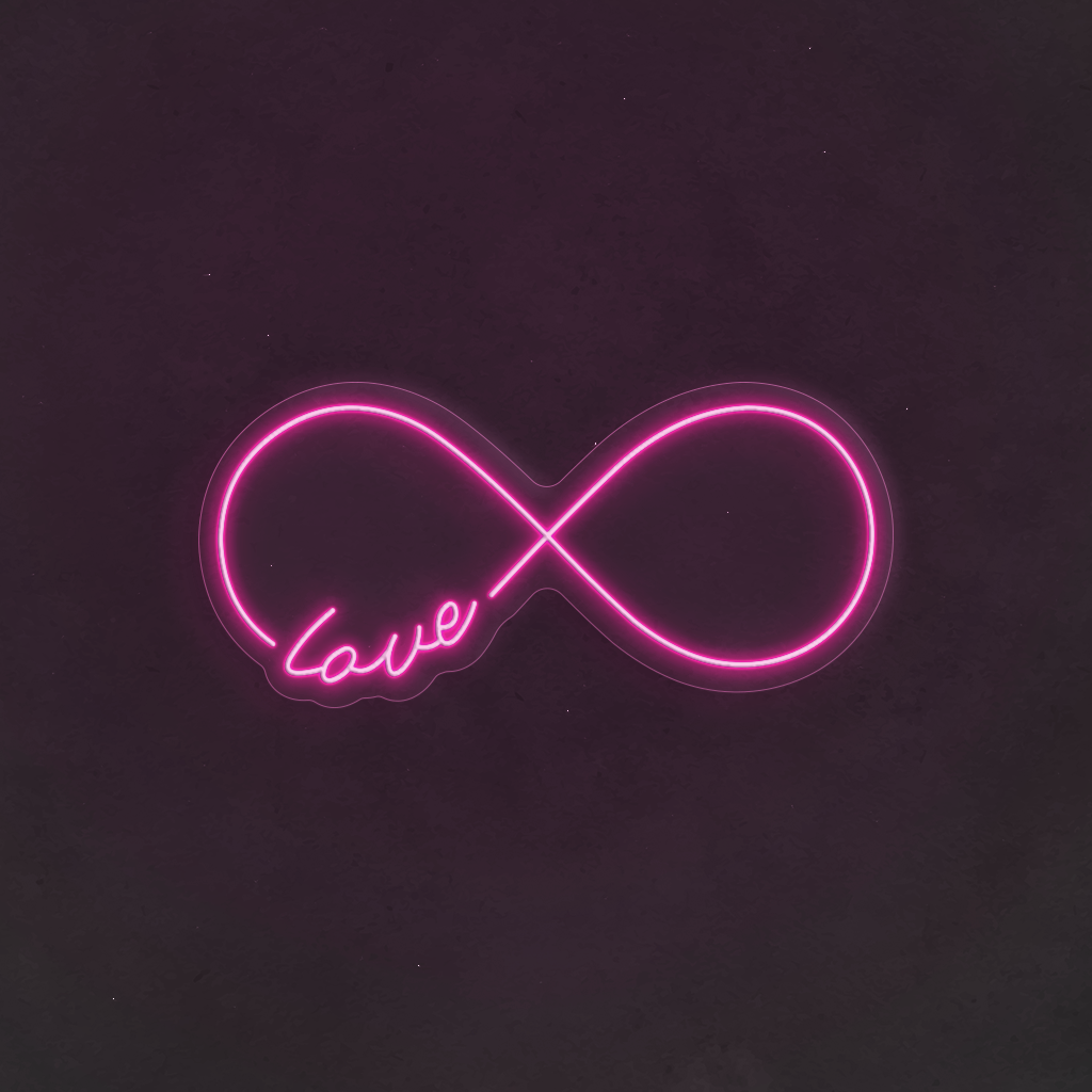 Scritta neon Love infinito