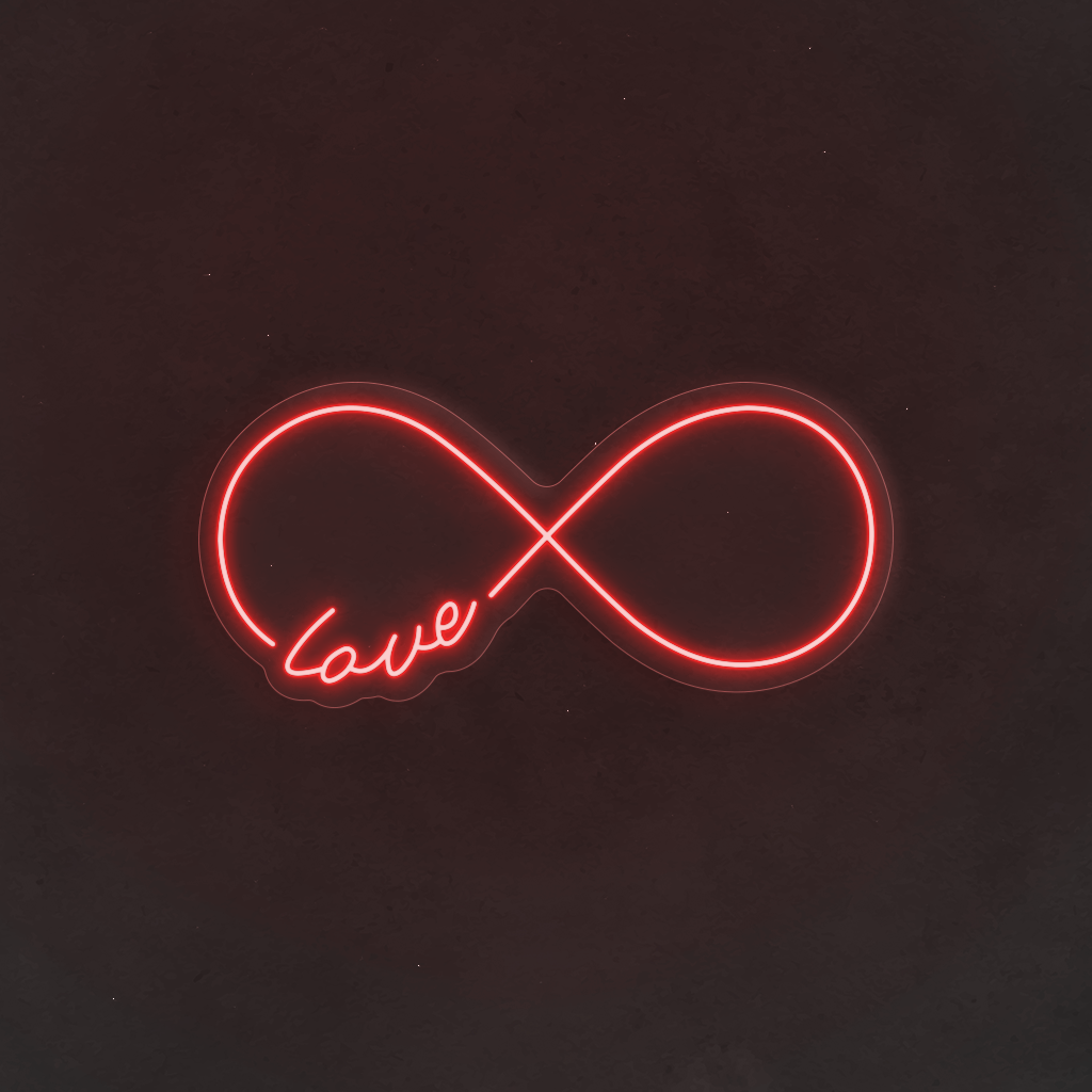 Scritta neon Love infinito