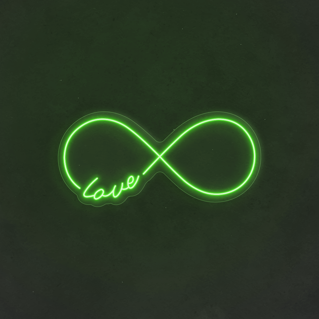 Scritta neon Love infinito