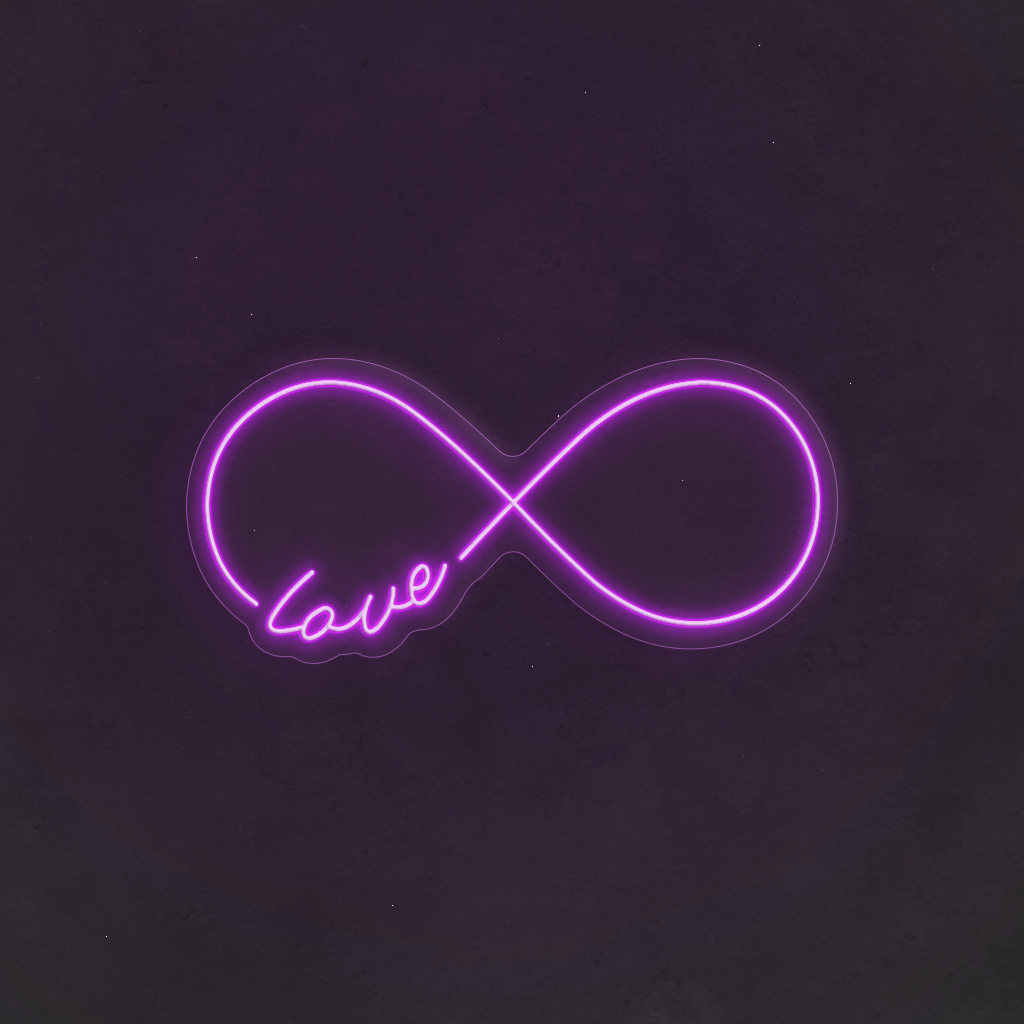 Scritta neon Love infinito
