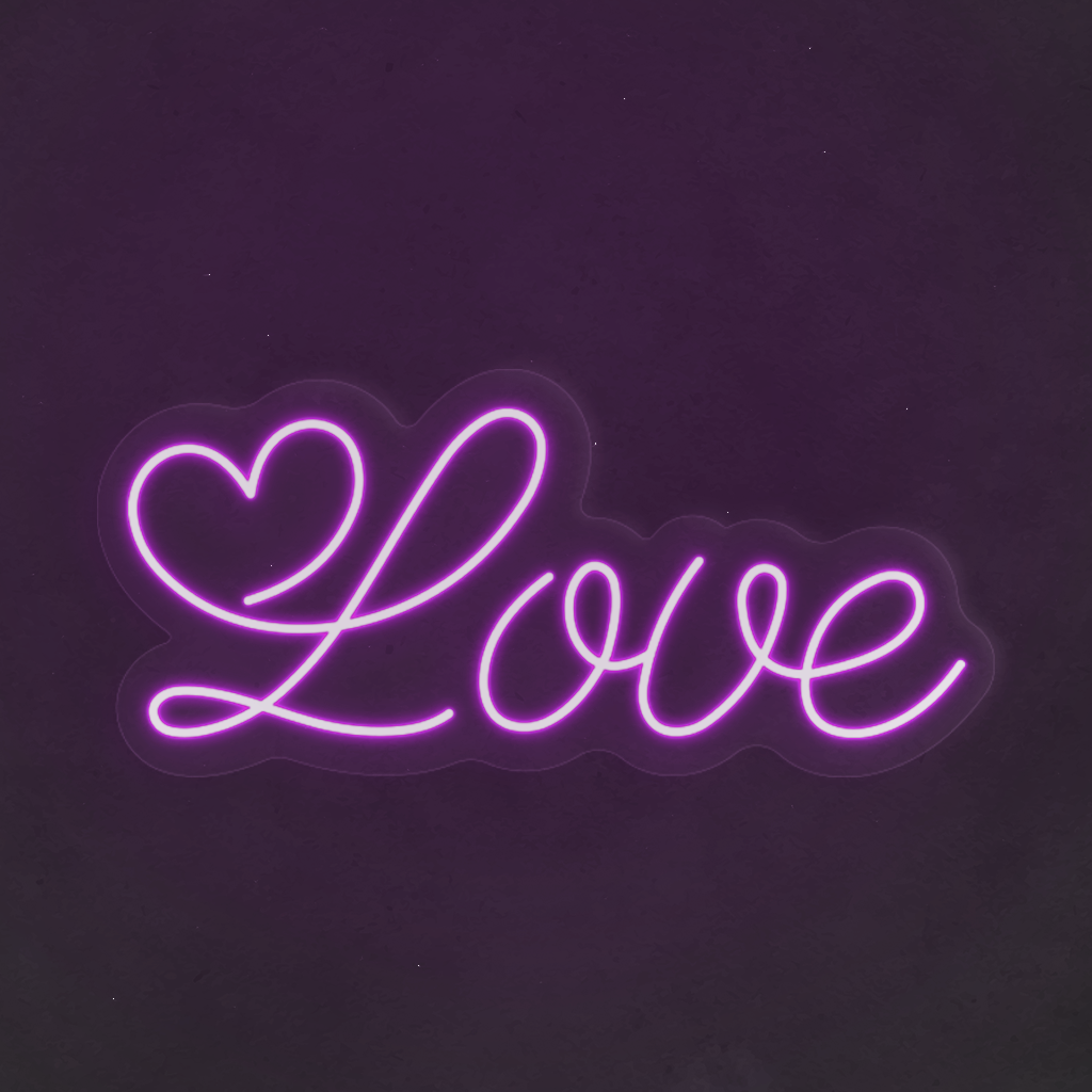 Scritta neon Love