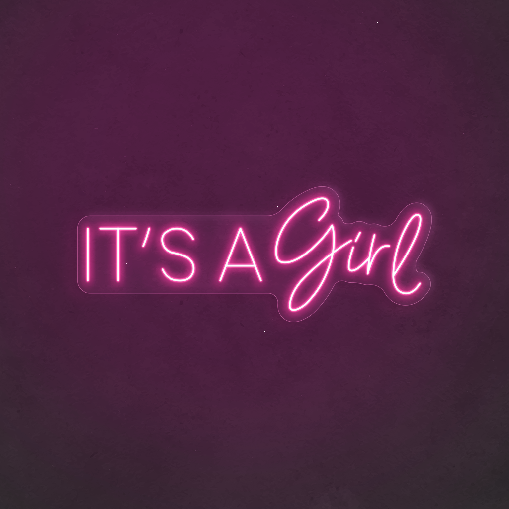 Scritta neon it's girl