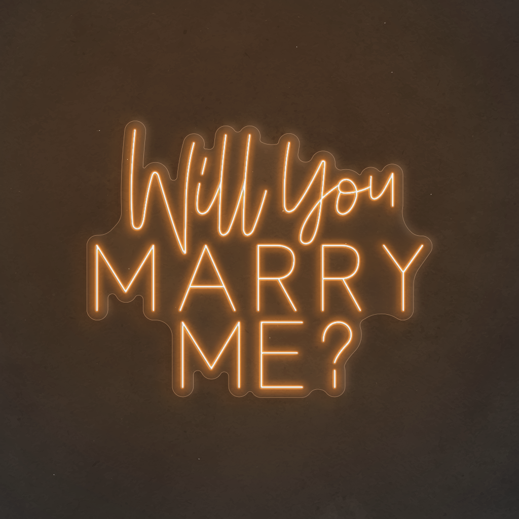 Neon LED Will You Marry Me 0