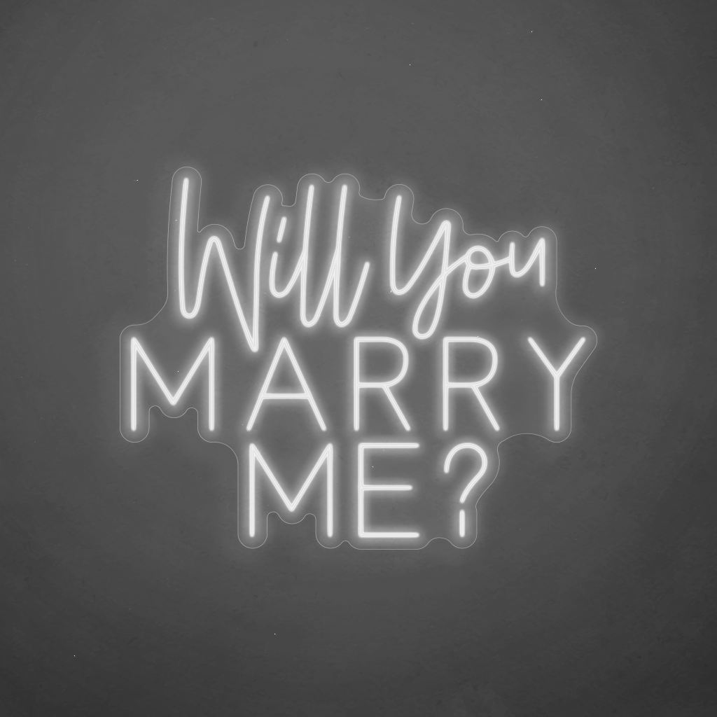 Neon LED Will You Marry Me 0