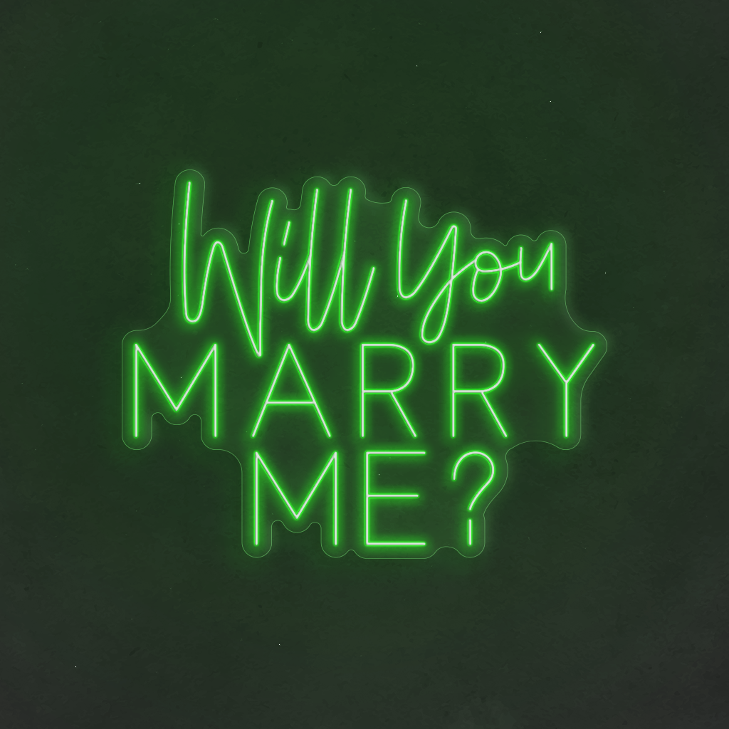 Neon LED Will You Marry Me 0
