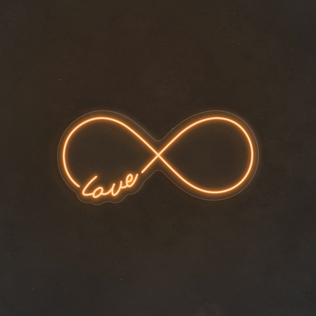 Scritta neon Love infinito