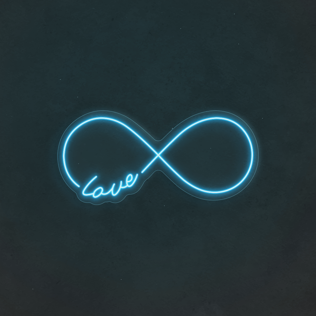 Scritta neon Love infinito