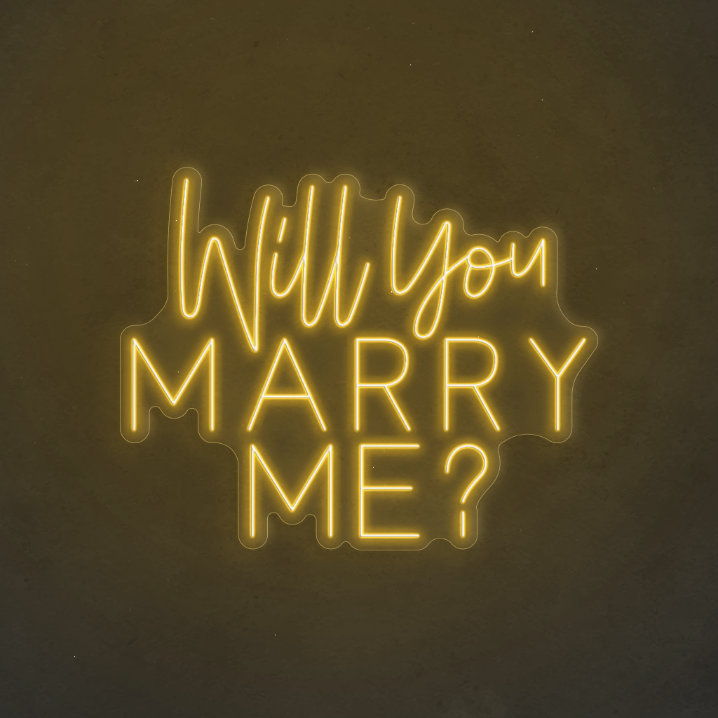 Neon LED Will You Marry Me 0
