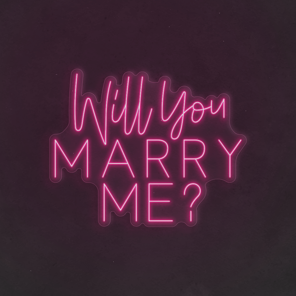 Neon LED Will You Marry Me 0
