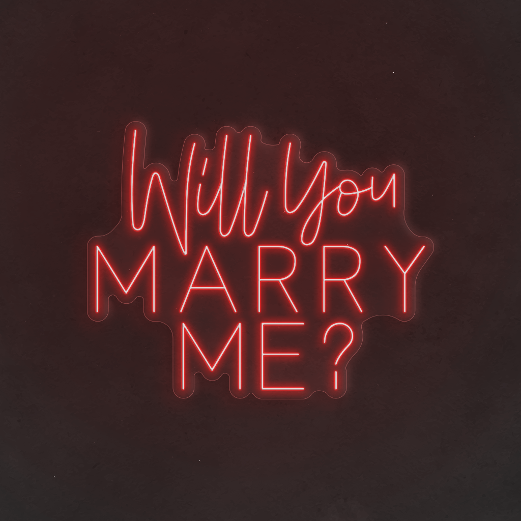 Neon LED Will You Marry Me 0