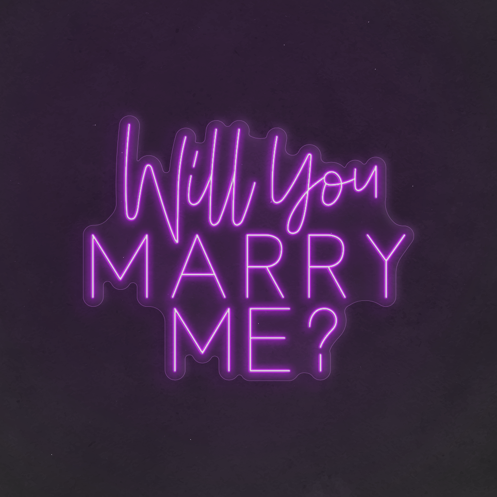 Neon LED Will You Marry Me 0